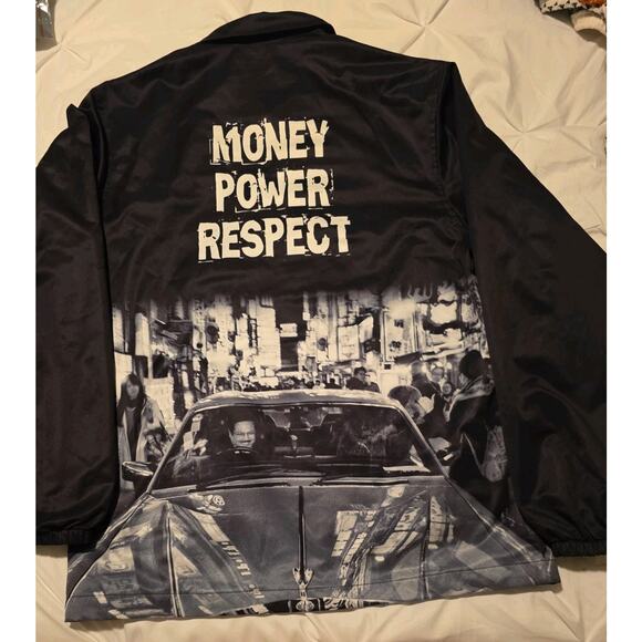 LOOSE Brand Jacket Mens SM Black Graphic Print Bomber Streetwear Japanese Urban - Picture 6 of 10